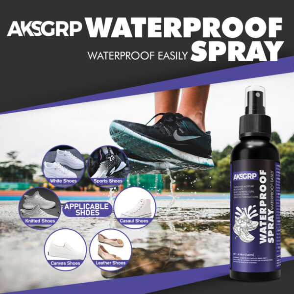 Nano Waterproof Spray for Footwear: White Sneaker Protector (Water, Oil & Stain Repellent) | Shoe & Boot Waterproofer