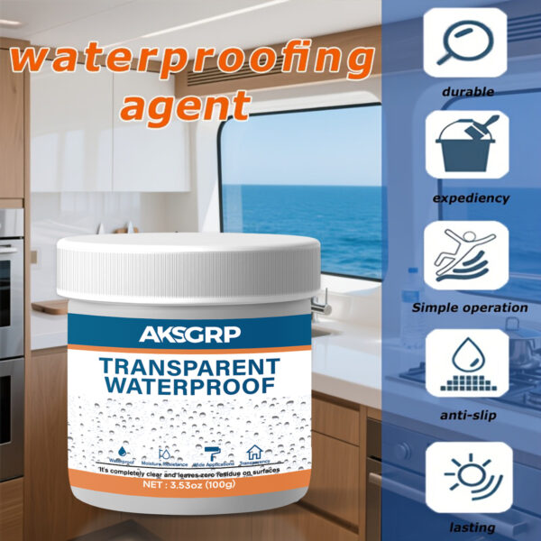 Clear Waterproof Sealant: For Pipes, Eaves, Floors - Repairs Cracks & Stops Leaks