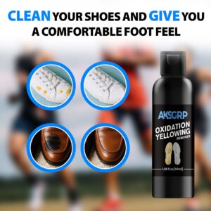 White Shoe Deoxidizer & Whitener: Removes Yellowing from Soles & Edges, Restores Brightness