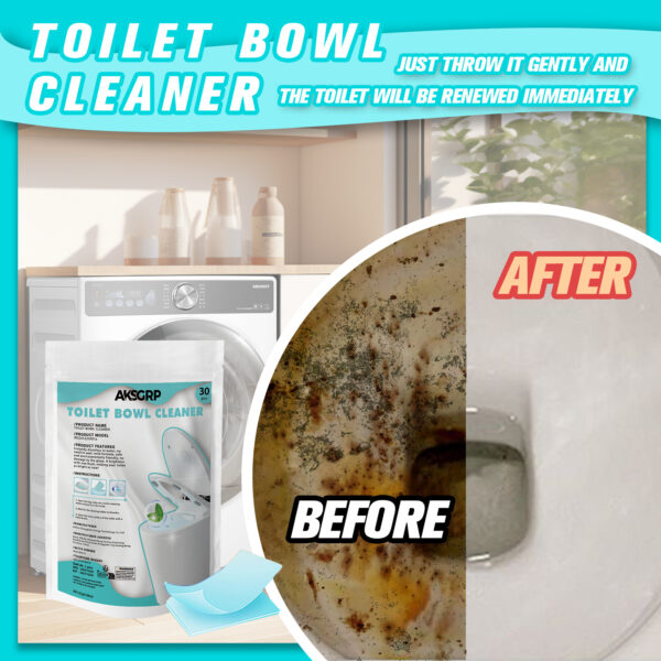 oilet Cleaning Tablets, Deodorizes and Removes Urine Scales, Toilet Cleaner, Toilet Bowl Cleaner, 30 - Piece Pack