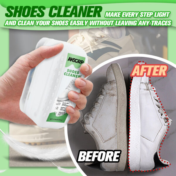White Sneaker Foam Stain Remover, Sole-Cleaning Dry Brush, No-Wash Shoe Cleaner & Shoe-Cleaning Miracle Foam