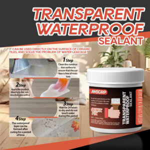 详情图片_6 Transparent Waterproof Repair Glue: Special for Kitchen, Bathroom & Exterior Wall, Leak - Stopping Coating for Roof Protection