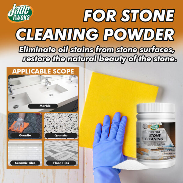 Stone Cleaning Powder, Cleaning Powder for Kitchen Quartz Countertop, Removes Dirt and Scales