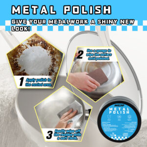 Multi-Purpose Metal Polish Paste: Removes Rust, Cleans Stains & Restores Shine