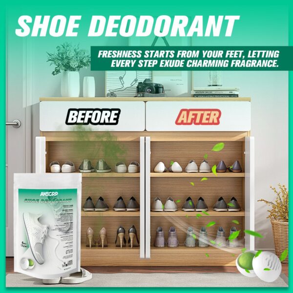 Shoe Deodorizer Balls, Shoe Cabinet Odor Eliminator, Bagged Odor Remover (for Freshening), & Solid Anti-Odor Balls for Shoes & Socks
