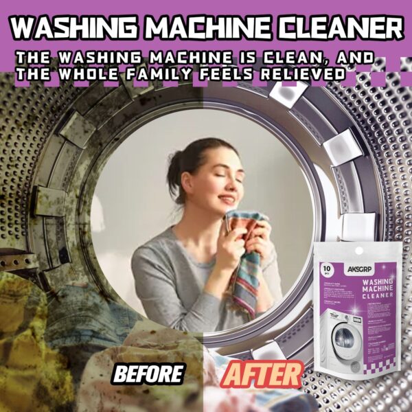 Washing Machine Bubble Pill Cleaner Effervescent Tablets: For Drum Automatic Washer Tank, Removes Dirt & Disinfects