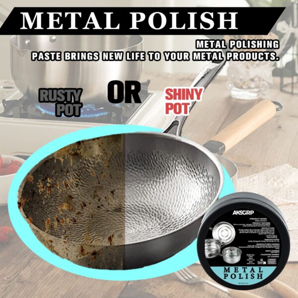 Multi-Purpose Metal Polishing Paste: Cleans, Polishes & Removes Rust, Suitable for Copper & Jewelry